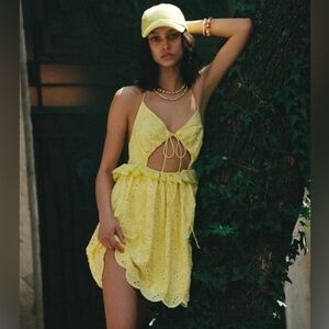 For love and lemon Yellow Halter Dress